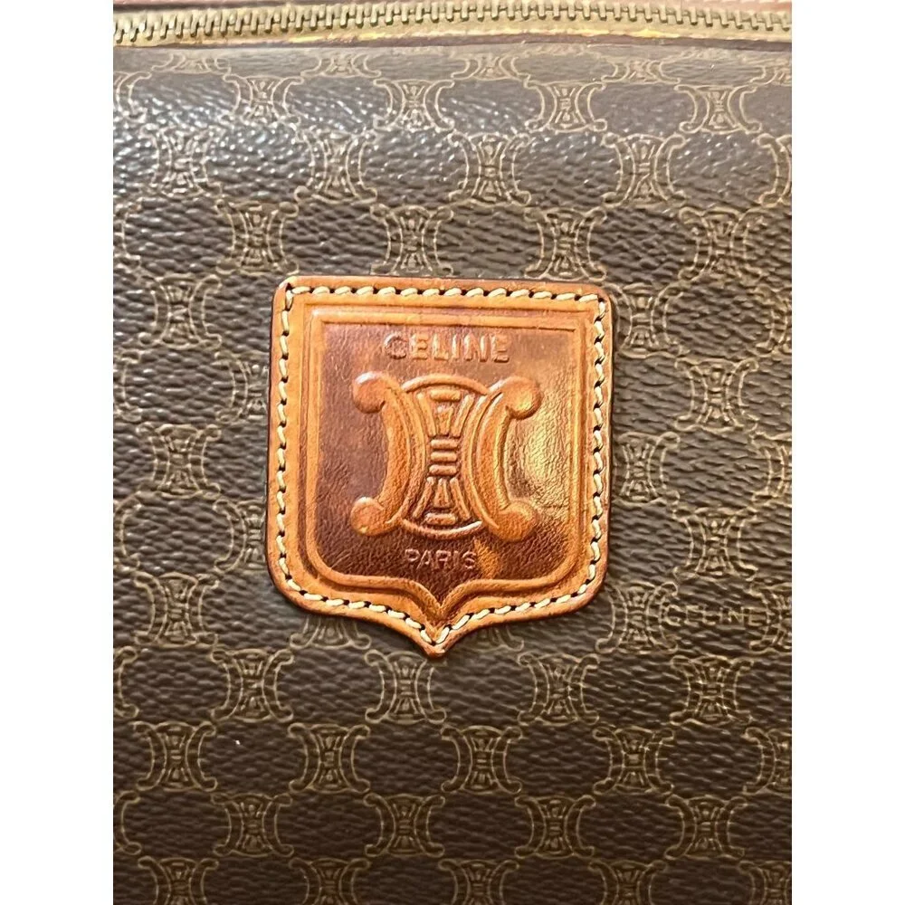 Vintage Celine Macadam Monogram Boston Handbag